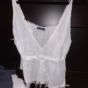 Brandy Melville white top tie